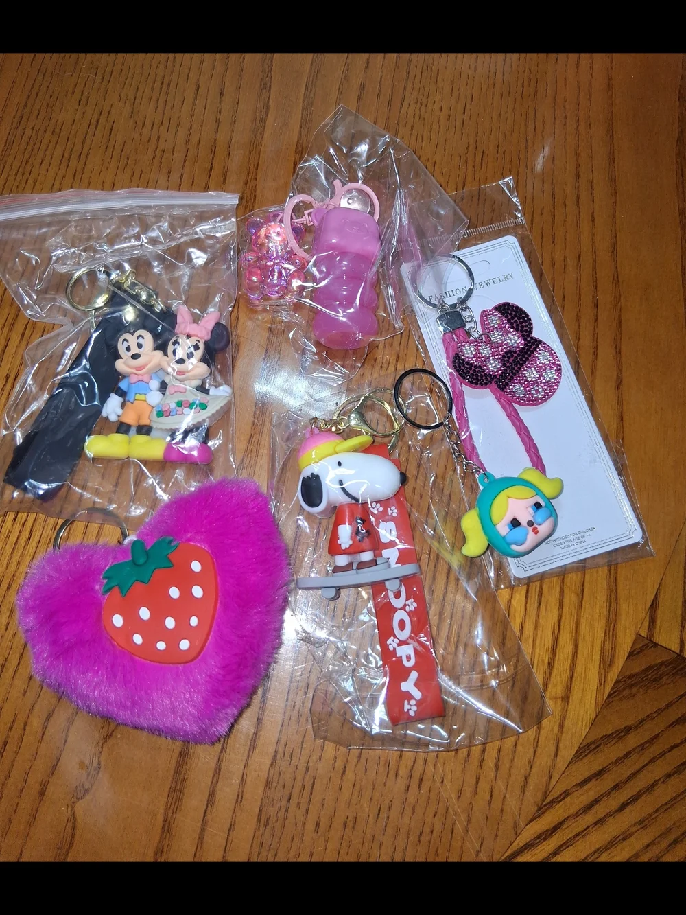6 Assorted Keychains